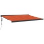 Toldo retráctil aluminio y tela naranja y marrón 4x3 m de vidaXL, Toldos - Ref: Foro24-3154618, Precio: 788,27 €, Descuento: %