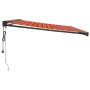Toldo retráctil aluminio y tela naranja y marrón 4x3 m de vidaXL, Toldos - Ref: Foro24-3154618, Precio: 788,27 €, Descuento: %