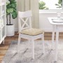 Cojines para asiento 2 pcs Crema 40 x 40 x 6 cm tela en Decoración | Comprar online en Foru.es