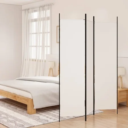 Trennwand mit 3 weißen Stoffbahnen 150x200 cm von vidaXL, Raumteiler - Ref: Foro24-350178, Preis: 33,57 €, Rabatt: %