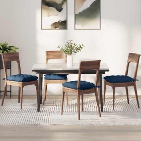 Cojines para asiento 2 pcs Azul 40 x 40 x 6 cm tela en Decoración | Comprar online en Foru.es