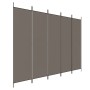 Biombo divisor de 5 paneles de tela gris antracita 250x220 cm de vidaXL, Divisores de ambientes - Ref: Foro24-350204, Precio:...