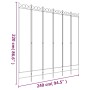 Biombo divisor de 6 paneles de tela blanco 240x220 cm de vidaXL, Divisores de ambientes - Ref: Foro24-350174, Precio: 65,78 €...