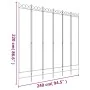 Biombo divisor de 6 paneles de tela blanco 240x220 cm de vidaXL, Divisores de ambientes - Ref: Foro24-350174, Precio: 64,47 €...