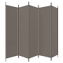 Biombo divisor de 5 paneles de tela gris antracita 250x220 cm de vidaXL, Divisores de ambientes - Ref: Foro24-350204, Precio:...