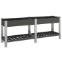 Arriate de jardín con estante WPC gris 200x50x75 cm de vidaXL, Maceteros y jardineras - Ref: Foro24-362573, Precio: 239,45 €,...