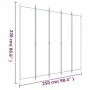 Biombo divisor de 5 paneles de tela blanco 250x220 cm de vidaXL, Divisores de ambientes - Ref: Foro24-350202, Precio: 47,80 €...