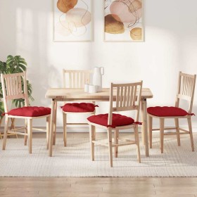 Cojines para asiento 2 pcs Rojo 40 x 40 x 6 cm tela en Decoración | Comprar online en Foru.es