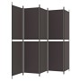Biombo divisor de 5 paneles de tela marrón 250x200 cm de vidaXL, Divisores de ambientes - Ref: Foro24-350235, Precio: 59,23 €...