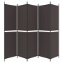 Biombo divisor de 5 paneles de tela marrón 250x200 cm de vidaXL, Divisores de ambientes - Ref: Foro24-350235, Precio: 59,23 €...