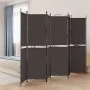 Biombo divisor de 6 paneles de tela marrón 300x200 cm de vidaXL, Divisores de ambientes - Ref: Foro24-350239, Precio: 67,14 €...