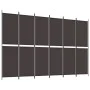Biombo divisor de 6 paneles de tela marrón 300x200 cm de vidaXL, Divisores de ambientes - Ref: Foro24-350239, Precio: 67,14 €...