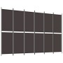 Biombo divisor de 6 paneles de tela marrón 300x200 cm de vidaXL, Divisores de ambientes - Ref: Foro24-350239, Precio: 68,53 €...
