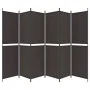 Biombo divisor de 6 paneles de tela marrón 300x200 cm de vidaXL, Divisores de ambientes - Ref: Foro24-350239, Precio: 67,14 €...