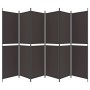 Biombo divisor de 6 paneles de tela marrón 300x200 cm de vidaXL, Divisores de ambientes - Ref: Foro24-350239, Precio: 68,53 €...