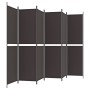 Biombo divisor de 6 paneles de tela marrón 300x200 cm de vidaXL, Divisores de ambientes - Ref: Foro24-350239, Precio: 68,53 €...