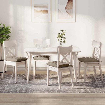 Cojines para asiento 4 pcs Taupé 40 x 40 x 6 cm Microfibra en Decoración | Comprar online en Foru.es