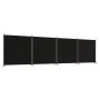 Biombo divisor de 4 paneles de tela negro 698x180 cm by vidaXL, Room dividers - Ref: Foro24-350285, Price: 55,62 €, Discount: %