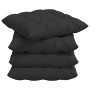 Cojines para asiento 4 pcs Negro 40 x 40 x 6 cm Microfibra en Decoración | Comprar online en Foru.es