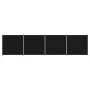 Biombo divisor de 4 paneles de tela negro 698x180 cm by vidaXL, Room dividers - Ref: Foro24-350285, Price: 55,62 €, Discount: %