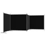 Biombo divisor de 4 paneles de tela negro 698x180 cm by vidaXL, Room dividers - Ref: Foro24-350285, Price: 55,62 €, Discount: %