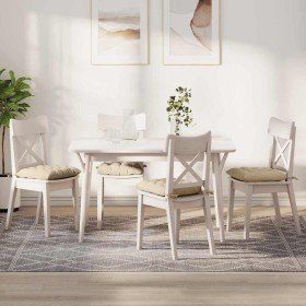 Cojines para asiento 4 pcs Crema 40 x 40 x 6 cm Microfibra en Decoración | Comprar online en Foru.es