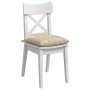 Cojines para asiento 4 pcs Crema 40 x 40 x 6 cm Microfibra en Decoración | Comprar online en Foru.es