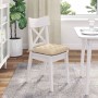 Cojines para asiento 4 pcs Crema 40 x 40 x 6 cm Microfibra en Decoración | Comprar online en Foru.es