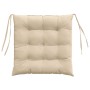 Cojines para asiento 4 pcs Crema 40 x 40 x 6 cm Microfibra en Decoración | Comprar online en Foru.es