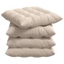 Cojines para asiento 4 pcs Beige 40 x 40 x 6 cm Microfibra en Decoración | Comprar online en Foru.es