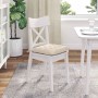 Cojines para asiento 4 pcs Beige 40 x 40 x 6 cm Microfibra en Decoración | Comprar online en Foru.es