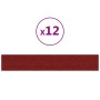 Paneles de pared 12 uds tela rojo tinto 90x15 cm 1,62 m² de vidaXL, Recubrimiento de paredes - Ref: Foro24-343876, Precio: 33...