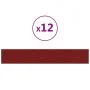 Paneles de pared 12 uds tela rojo tinto 90x15 cm 1,62 m² de vidaXL, Recubrimiento de paredes - Ref: Foro24-343876, Precio: 33...