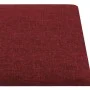 Paneles de pared 12 uds tela rojo tinto 90x15 cm 1,62 m² de vidaXL, Recubrimiento de paredes - Ref: Foro24-343876, Precio: 33...