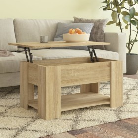 Mesa de centro madera contrachapada roble Sonoma 79x49x41 cm de vidaXL, Mesas de centro - Ref: Foro24-809713, Precio: 88,62 €...