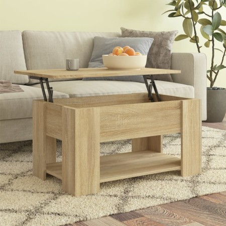 Mesa de centro madera contrachapada roble Sonoma 79x49x41 cm de vidaXL, Mesas de centro - Ref: Foro24-809713, Precio: 88,62 €...