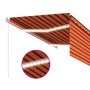 Toldo retráctil manual con persiana naranja y marrón 3,5x2,5 m en Toldos | Comprar online en Foru.es