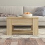 Mesa de centro madera contrachapada roble Sonoma 79x49x41 cm de vidaXL, Mesas de centro - Ref: Foro24-809713, Precio: 88,62 €...