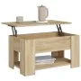 Mesa de centro madera contrachapada roble Sonoma 79x49x41 cm de vidaXL, Mesas de centro - Ref: Foro24-809713, Precio: 87,06 €...