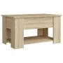 Mesa de centro madera contrachapada roble Sonoma 79x49x41 cm de vidaXL, Mesas de centro - Ref: Foro24-809713, Precio: 87,06 €...