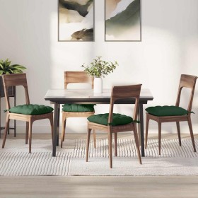 Cojines para asiento 4 pcs Verde oscuro 40 x 40 x 6 cm en Decoración | Comprar online en Foru.es