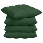 Cojines para asiento 4 pcs Verde oscuro 40 x 40 x 6 cm en Decoración | Comprar online en Foru.es