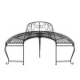 Banco de jardín semicircular 2 uds de acero negro 160 cm de vidaXL, Bancos de jardín - Ref: Foro24-3095716, Precio: 386,10 €,...