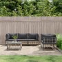 Juego de muebles de jardín 6 pzas y cojines ratán PE antracita de vidaXL, Sofás de exterior - Ref: Foro24-3186705, Precio: 50...