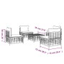 Juego de muebles de jardín 5 pzas y cojines ratán PE antracita de vidaXL, Sofás de exterior - Ref: Foro24-3186710, Precio: 37...