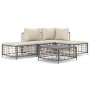 Juego de muebles de jardín 5 pzas cojines antracita ratán PE de vidaXL, Sofás de exterior - Ref: Foro24-3186728, Precio: 348,...