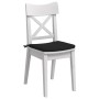 Cojines para asiento 4 pcs Negro 40 x 40 x 3 cm tela en Decoración | Comprar online en Foru.es