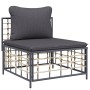 Juego de muebles de jardín 5 pzas cojines antracita ratán PE de vidaXL, Sofás de exterior - Ref: Foro24-3186729, Precio: 345,...