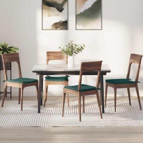 Cojines para asiento 4 pcs Verde oscuro 40 x 40 x 3 cm tela en Decoración | Comprar online en Foru.es