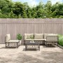 Juego de muebles de jardín 6 pzas cojines antracita ratán PE de vidaXL, Sofás de exterior - Ref: Foro24-3186764, Precio: 493,...